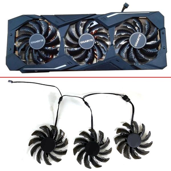 

fans & coolings original 75mm pld08010s12hh t128010su 4pin gpu fan for gigabyte rtx2070 heat sink cooling