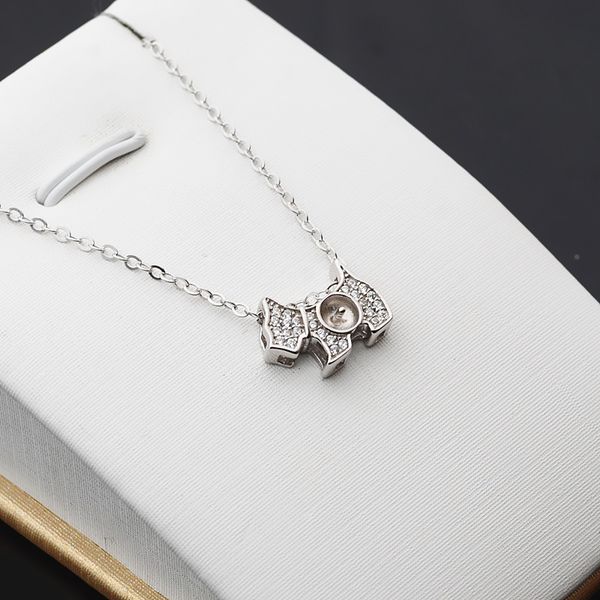 

s925 silver pendant zodiac personality necklace female dog 5-6 pendant set chain diy accessories 355