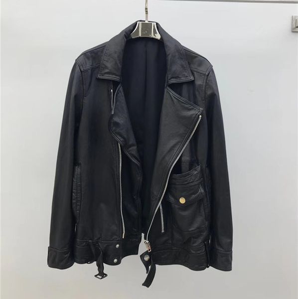 

women's jackets 100% genuine leather jacket women motorcycle natural sheepskin coat female 2021 spring autumn chaqueta mujer wgzn, Black;brown