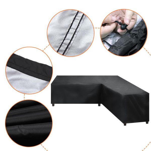 

chair covers waterproof outdoor furniture cover l shape corner garden patio rattan sofa couch protective set dust proof