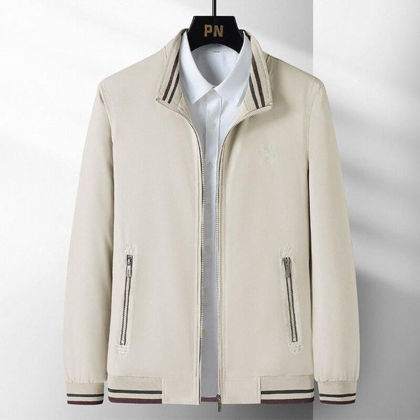 

men's jackets spring autumn thin men stand collar business leisure fashion coats tactical waterproof windbreaker sportswear plus size, Black;brown