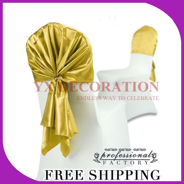 

price satin chair sash tiw bow cap hood for wedding cover decoration sashes