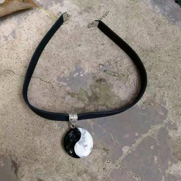 

chokers yin yang necklace boho layering drop choker, Golden;silver