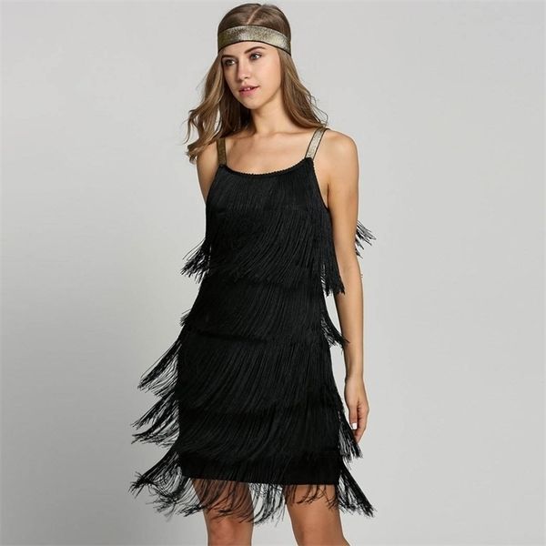 Vintage vestidos 1920s flapper menina fantasia vestido grande gatsby vestido trajes pescoço slash strappy swing festa vestido mulheres 210409