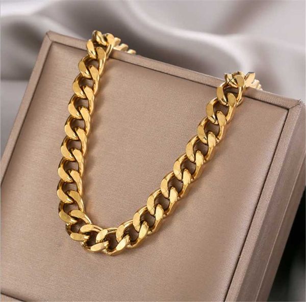 

chains 316l stainless steel hiphop thick chain necklace cuban men's short simplee, Silver