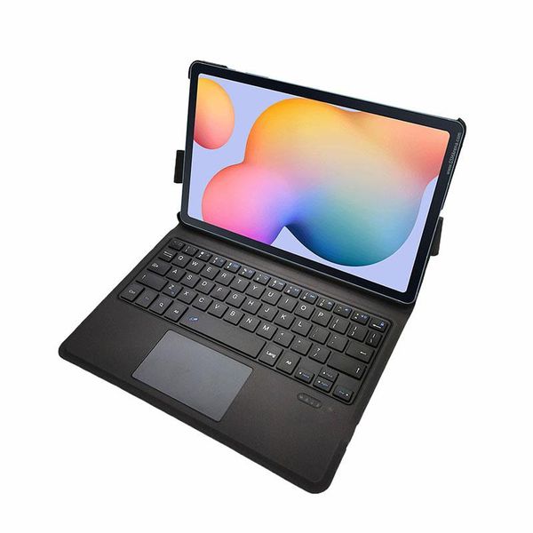 

keyboards pc hard cover integrated wireless keyboard leather case for tab s6 lite 10.4" p610 p615 bluetooth with touchpad