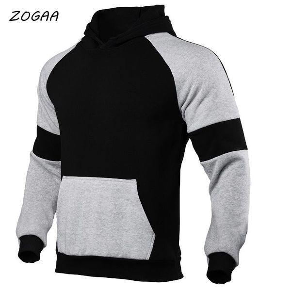 

fashion men's pullover sweatshirt thicken plus size harajuku stitching casual slim street hoodie hoodies & sweatshirts, Black