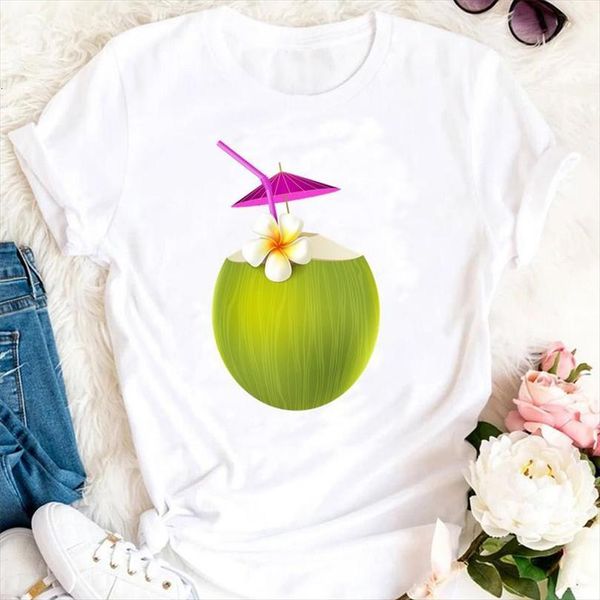 

and women summer tshirts cartoon mens drink beach fruit 90s fashion short sleeve clothes t lady print female, White;black