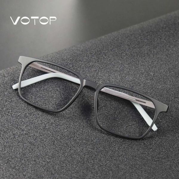 

fashion sunglasses frames voglasses frame plastic titanium ultralight large square prescription eyeglasses for men women, Black