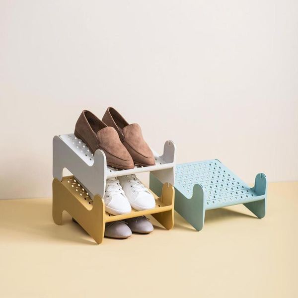 

clothing & wardrobe storage 1pc double layer shoe rack stand shelf holder organizer shoes shelves closet organizers slot shoebox