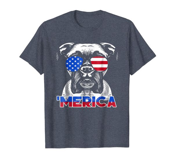 

patriot boxer dog t-shirt 'merica tee shirt, White;black