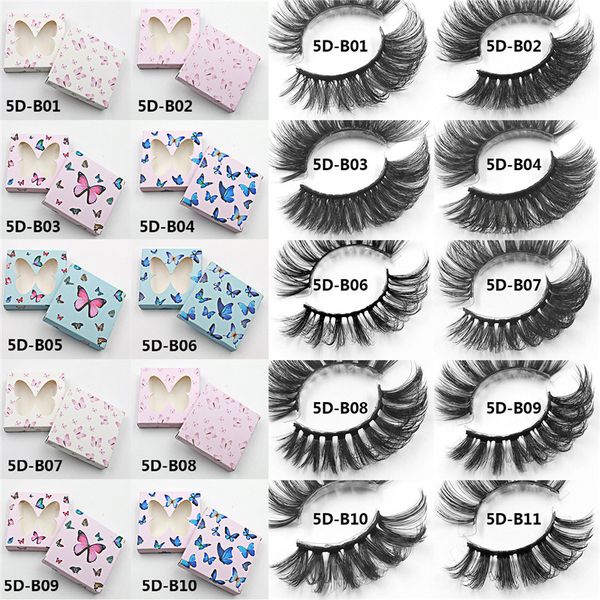 

20mm 3d mink fake eyelash butterfly box 5d false eyelashes eye lashes box with lash case
