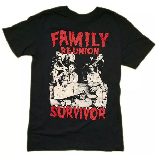 

the texas chain saw massacre family reunion t shirt sizes s to xl, White;black