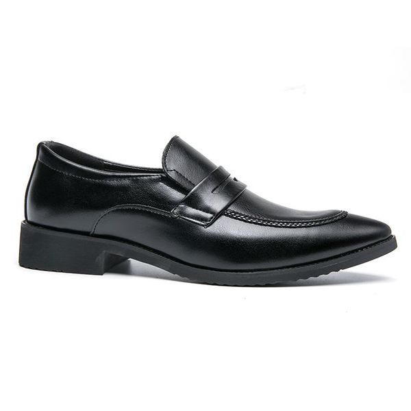 

dress shoes lether pointed para moccasins summer mens zapatos masculino fashion business black skin lather casuales sapato piergitar