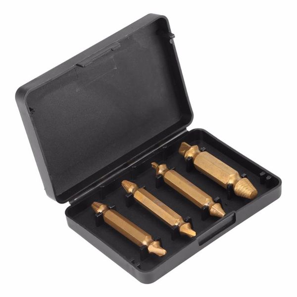 

professional hand tool sets titanium-plated four of high speed steel s2 double-headed broken head screw extractor removal screwdriver bit