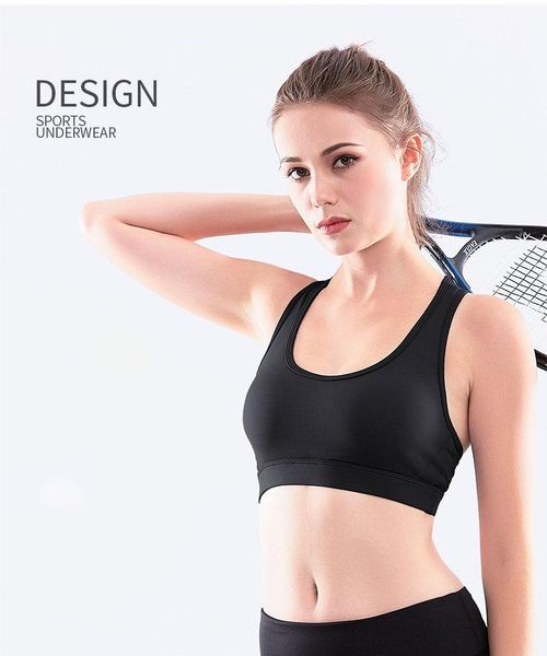 

shockproof sports bra seamless running fitness yoga high impact women's underwear anti-sagging push up training vest outfit