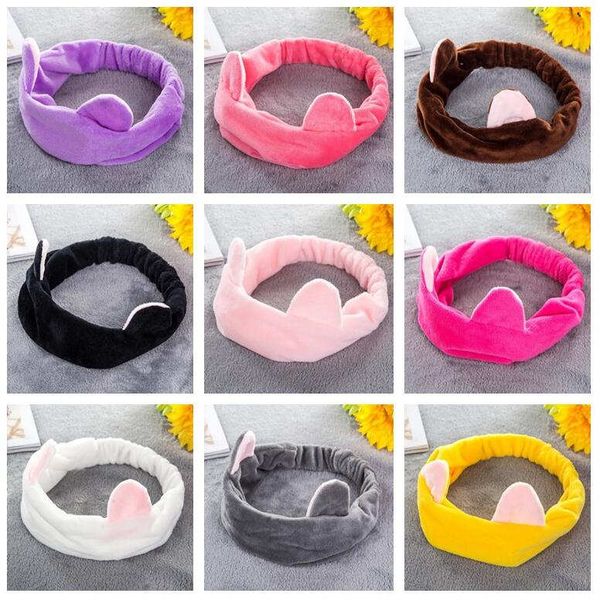 

cat ear headbands cute sell germination hoop gstg001 mix order wash face turban headband, Silver