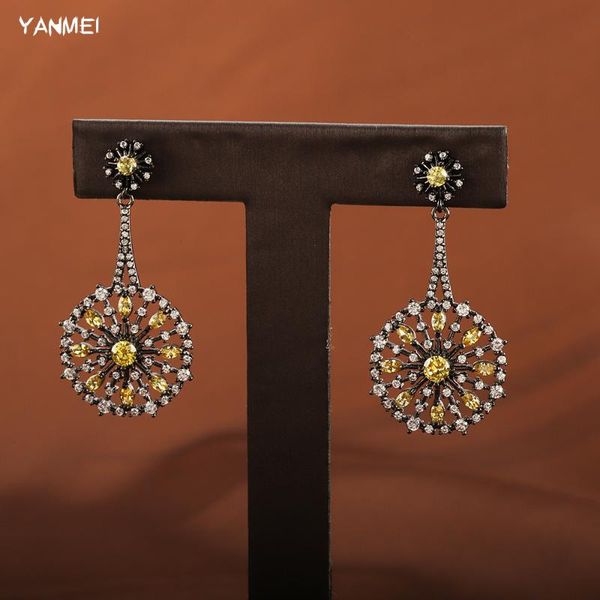 

stud beautiful cubic zirconia dream catcher earrings for women fashionable exquisite luxury hollow high-end banquet jewelry, Golden;silver
