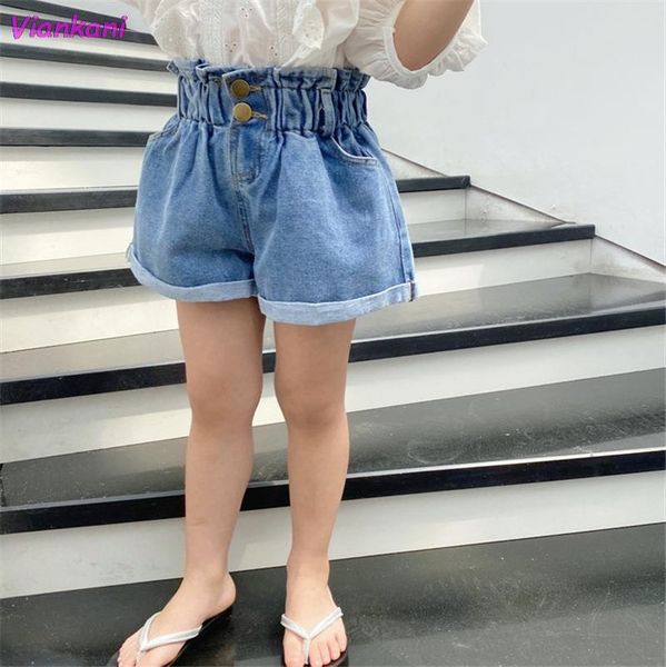 

shorts girls baby summer wear denim bud girl kids 2021 fashion casual short pants child clothes 3 4 5 6 7 years, Black