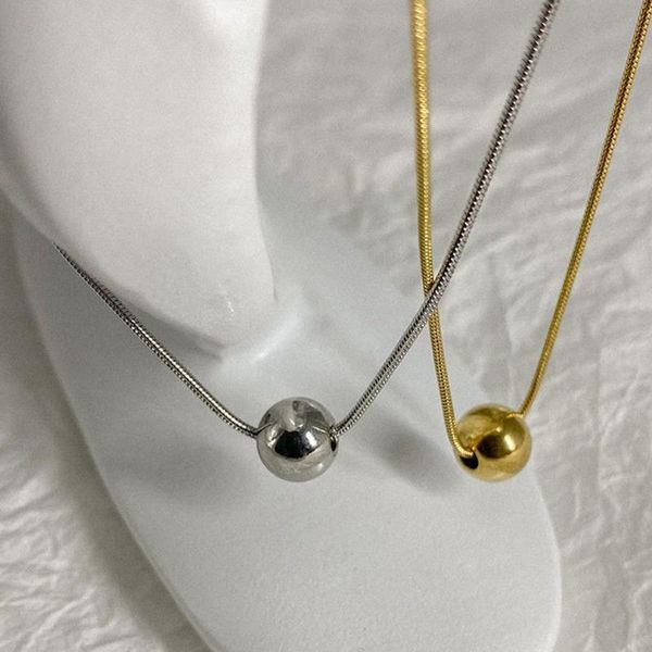 

chains titanium steel clavicle durable chain fashion trend wild cold wind simple and flat necklace, Silver