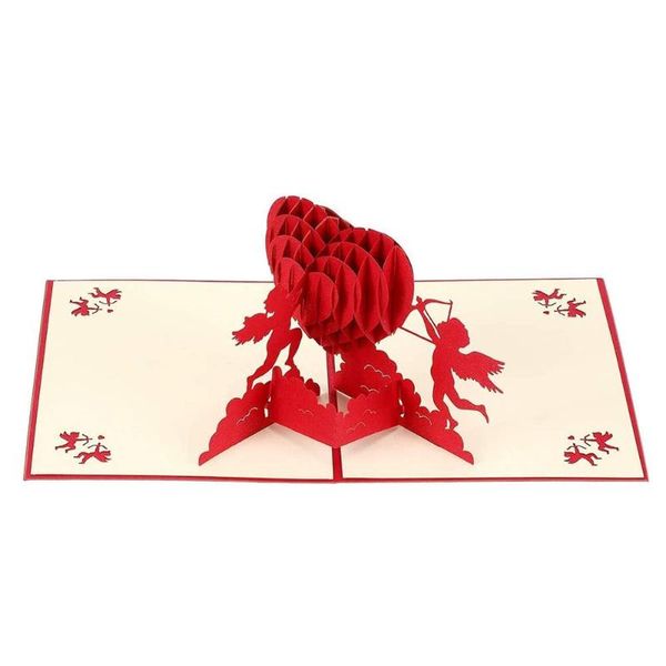 

love up rose card 3d greeting red flower wedding gift for valentines day birthday anniversary cards