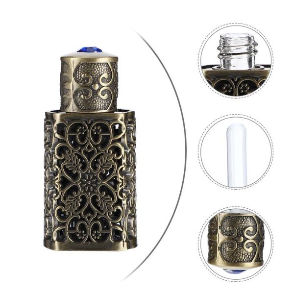 

storage bottles & jars 3ml essential oil bottle exquisite hollow engraving perfume spray