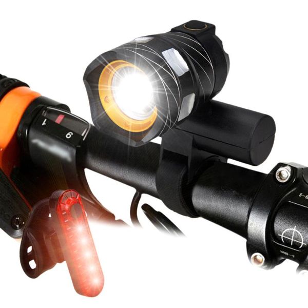 

bike lights cycling riding light usb rechargeable led headlight 1200mah waterproof bicycle front headlights