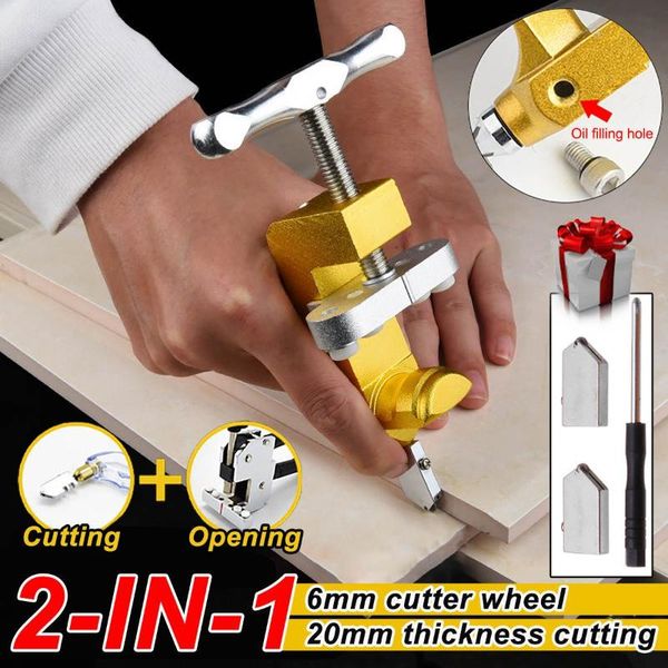 

machining 20mm cut 2 in 1 glass cutter oil filling easy glide tile ceramic cutting tool portable construction