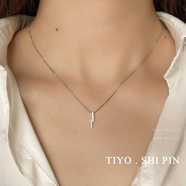 

pendant necklaces choker necklace collarbone chain 2021 design selling thin with simple for girl women party gifts, Silver