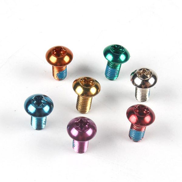 

bike brakes meroca road mountain t25 disc brake rotors bolts m5*10 mm mtb stainless steel fixed screws 12 piece / lot multcolor