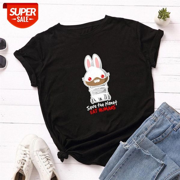 

women's loose round neck short-sleeved cotton t-shirt blouse t115 #bp1x, White