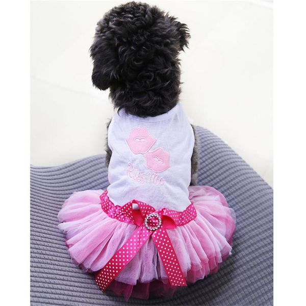 

ruffle pet dog princess tutu dress sleeveless puppy costume apparel