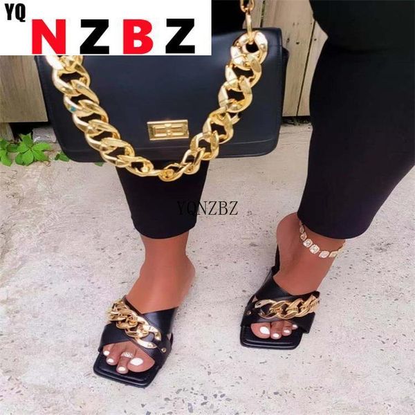 

slippers women summer flip flops chain cross open toe sandals shoes woman lady casual slides mules babouche mujer, Black
