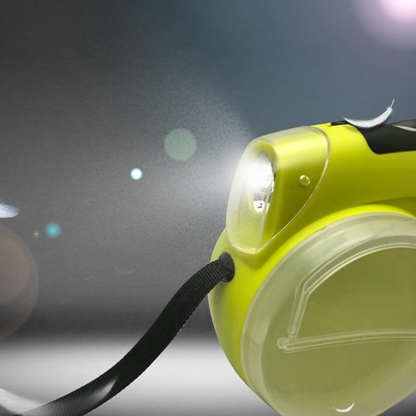 

dog collars & leashes retractable 5m led box with garbage bin rope automatic traction tractor