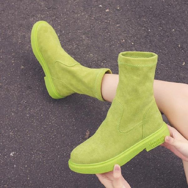 

boots women's fashion stretch 2021 wild temperament slim spring and autumn thick bottom comfortable single, Black