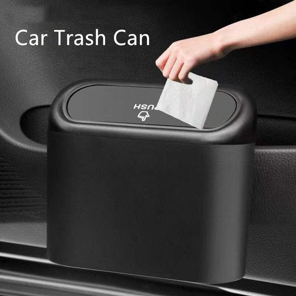 

other interior accessories car trash can flip lid dustbin diy customized logo rubbish box multifunction storage bins waste organizer contain