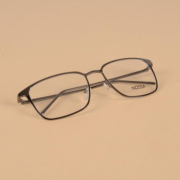 

metal big frame women and men eyeglasses fashion myopia optical glasses frames male female delicate eyewear trendy spectacle sunglasses, Black