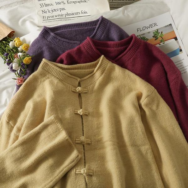 

women's knits & tees sweater woman korean fashion sweaters winter clothes women knitted cardigan vintage long sleeve drop, White