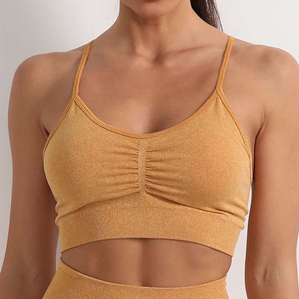 

seamless sports bra sling back fitness yoga suit women's running fast drying underwear, Red;black