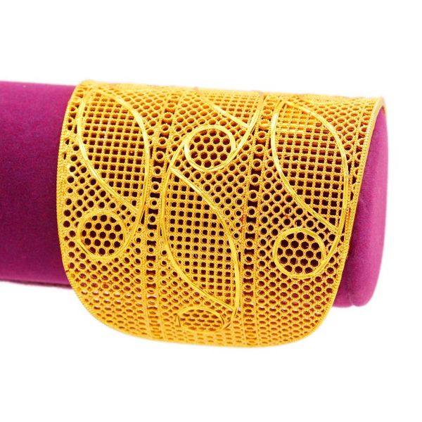 

bangle 24k gold color dubai/african/ethiopian bridal wedding arab women party luxury jewelry mom gifts, Black