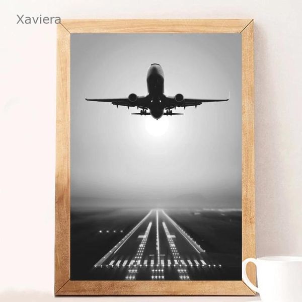 

paintings nordic modern canvas painting aviation airplane black and white art posters prints home decoration el creative hd picture