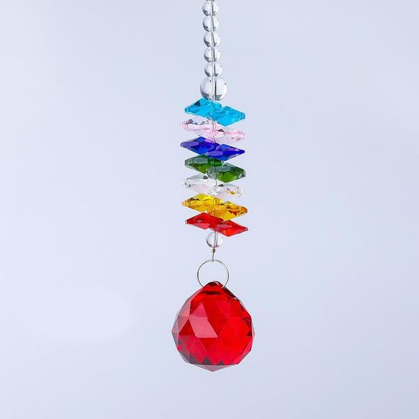 

decorative objects & figurines crystal ball pendant colorful hanging suitable for window outdoor garden decoration dfk889