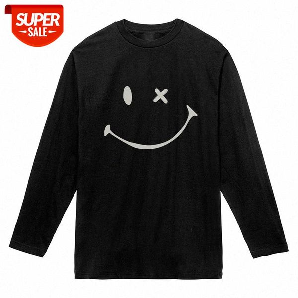 

long sleeve half printed cotton t-shirt #fb6t, White