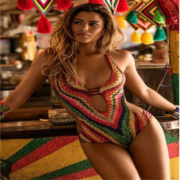 

the bikini multi color triangle one piece women's printed bikini swimsuit, White;black