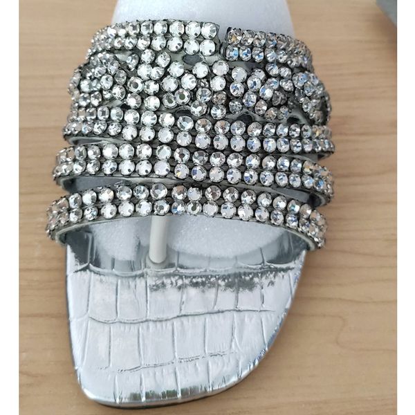 

slippers rhinestone women flip flops crystal diamond nude silver flat shoes woman fashion gladiator sandals dqwt, Black