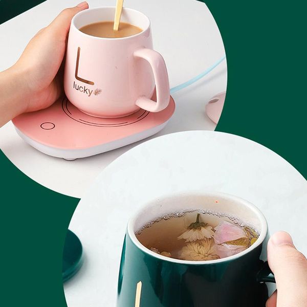

mats & pads ly 55 degree constant temperature cup office home coffee mug warmer smart thermostatic coasters mugs and pad