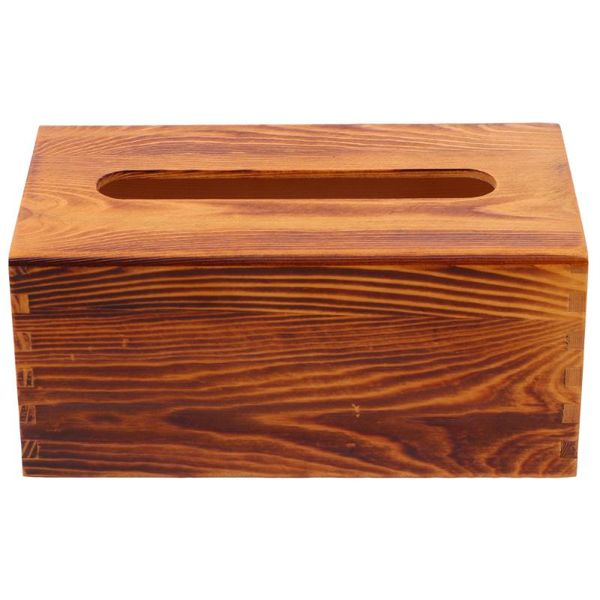 

tissue boxes & napkins 1pc wooden box household case napkin organizer chic holder