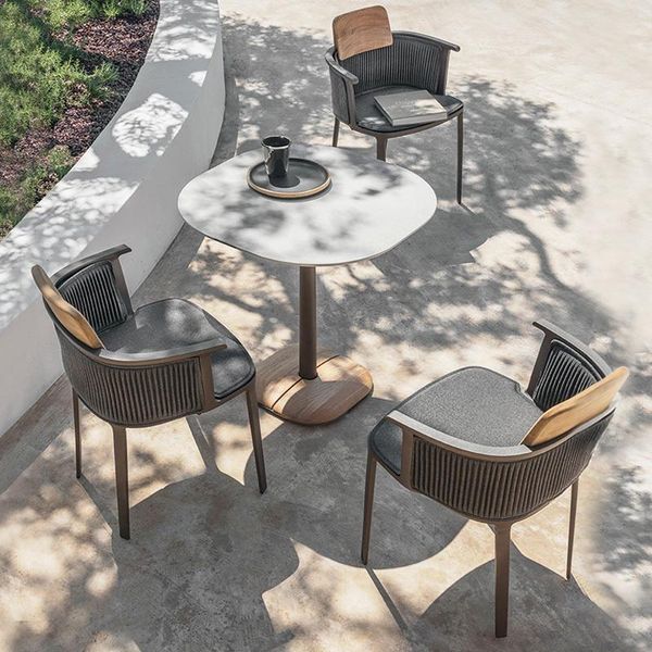 

camp furniture nordic outdoor balcony back garden chairs villa courtyard leisure rattan chair designer el bedroom lounge with armrest