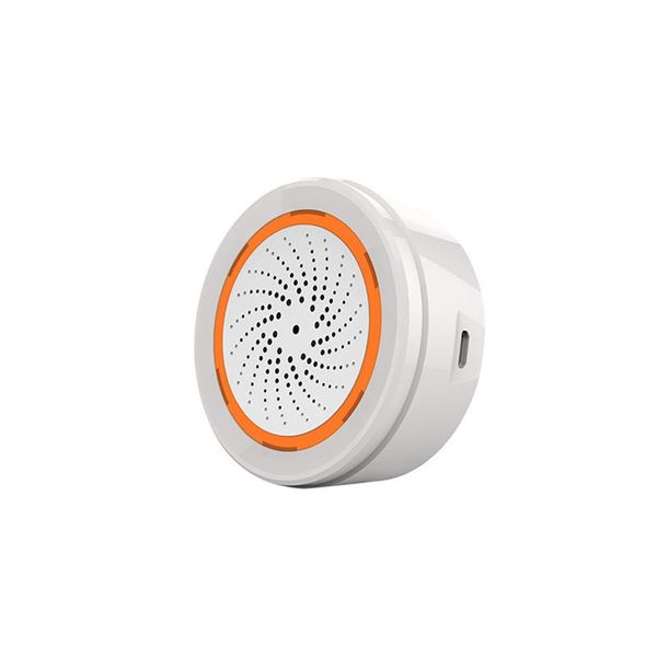 

smart home control tuya temperature system zigbee humidity sensor built-in siren alarm 3 in 1 90db sound light