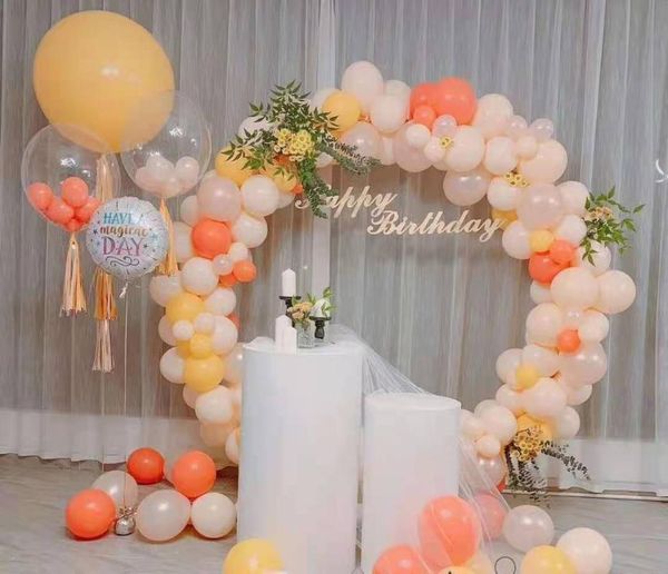

party decoration elegant metal wedding arch decor marriage backdrop stand balloon flower round frame festival stage